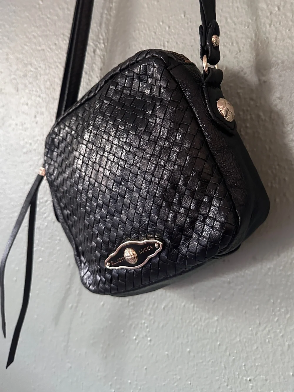 ELLIOTT LUCA Woven Leather Mini Crossbody Bag - Picture 9 of 13